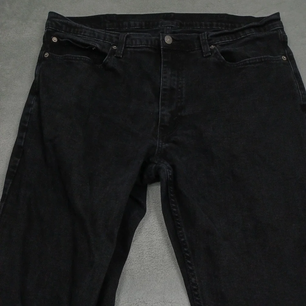 Levis 559 Jeans Men 36x32 Black Denim Relaxed Fit Straight Leg Pockets